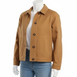 Shrinking Kimberly Condict (Wally) Brown Cotton Jacket