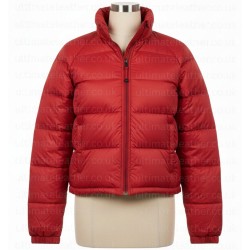 Laura Linney Red Puffer Jacket