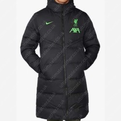 Men’s LFC Strike Down Black Puffer Hooded Jacket Men’s LFC Strike Down Black Puffer Hooded Jacket