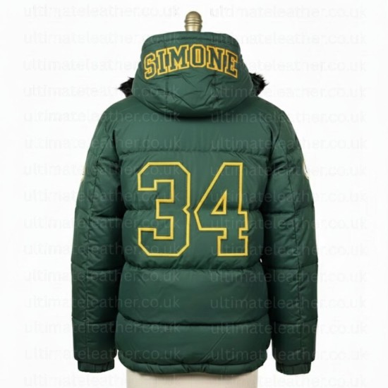 Simone Biles Green Bay Packers Puffer Jacket Simone Biles Green Bay Packers Puffer Jacket