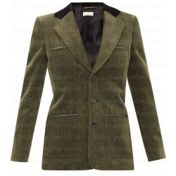 The Adam Project Jennifer Garner (Ellie Reed) Green Corduroy Blazer