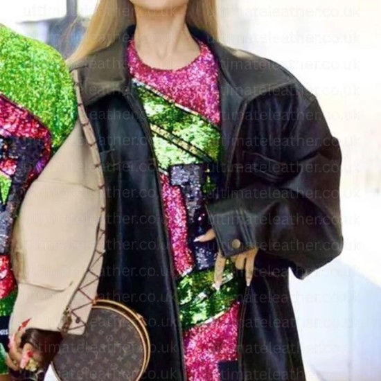 Wicked 2024 Ariana Grande (Galinda) Leather Jacket Wicked 2024 Ariana Grande (Galinda) Leather Jacket