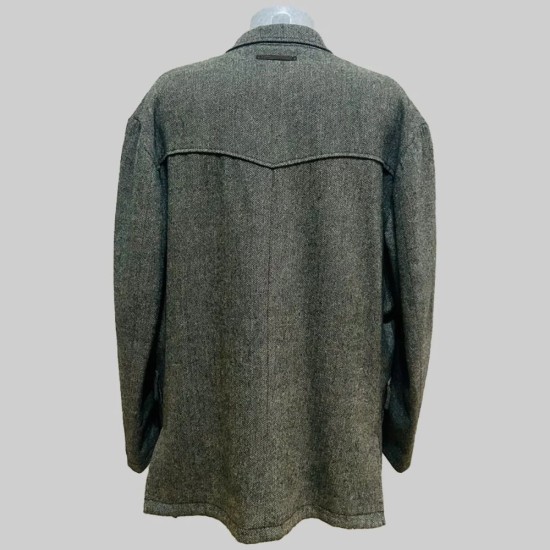 Yellowstone Season 4 Mo Bring Grey Wool Coat Yellowstone Season 4 Mo Bring Grey Wool Coat