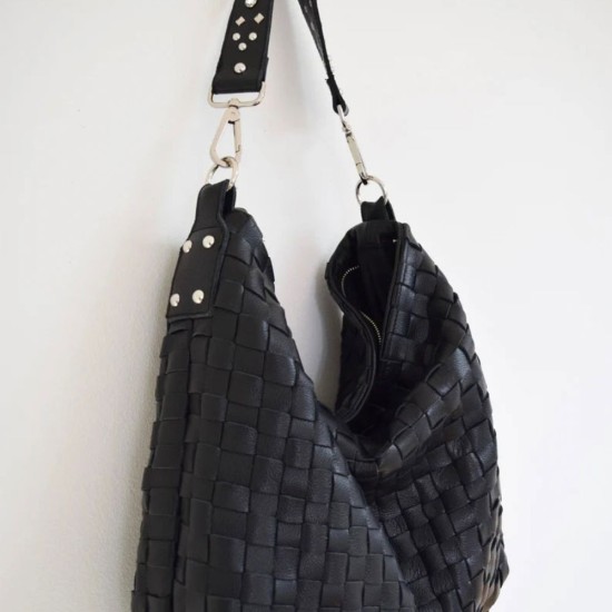 Beth Dutton Black Studded Leather Handbag