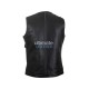 Men's Zip Up Black Leather Vest