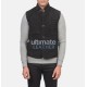 Men's 3 Button Black Leather Vest Men's Black Leather Vest