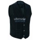 Men's 5 Button Suede Leather Black Vest