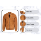 Men's Tan Brown Suede Bomber Jacket