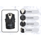 Men's Zip Up Black Leather Vest