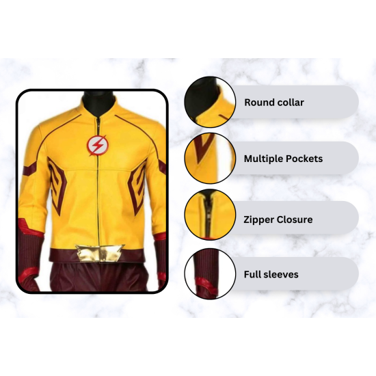 The Flash Wally West (Keiynan Lonsdale) Leather Jacket