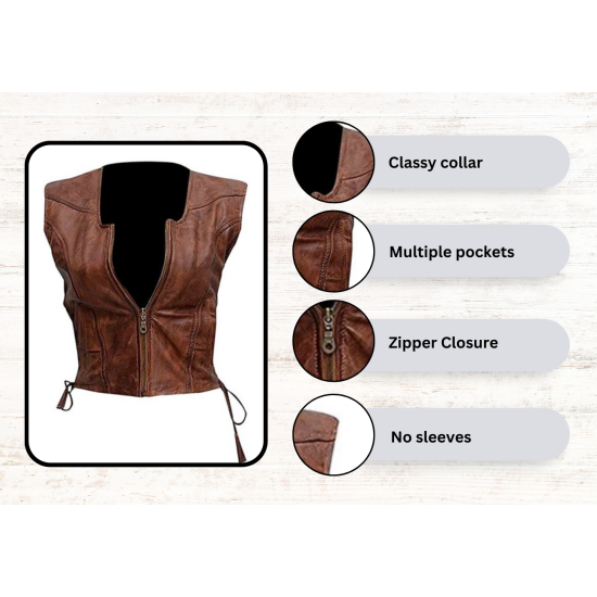 The Walking Dead Michonne (Danai Gurira) Leather Vest