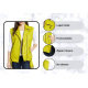 Women's Zip Up Mustard Yellow Leather Vest