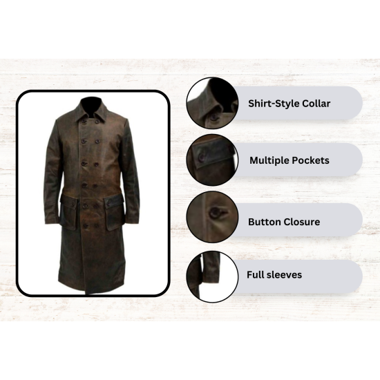 Frontier Declan Harp (Jason Momoa) Leather Trench Coat